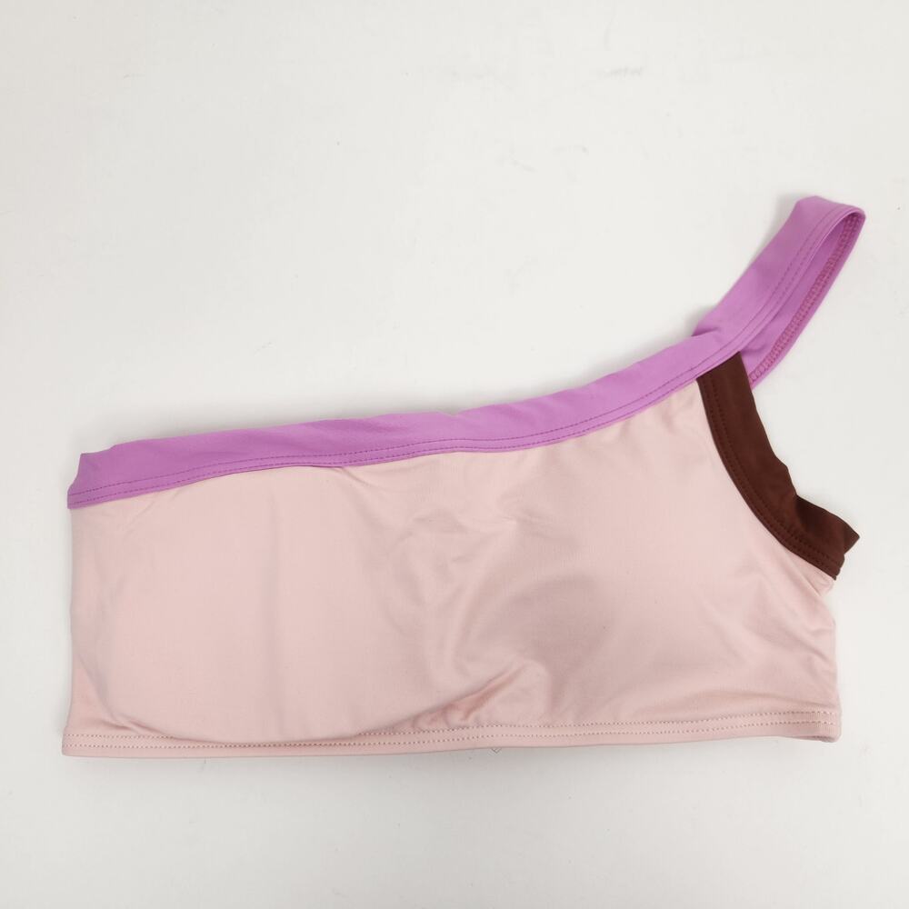 L*Space Axel Bikini Top in Peach PCR Size Small One Shoulder